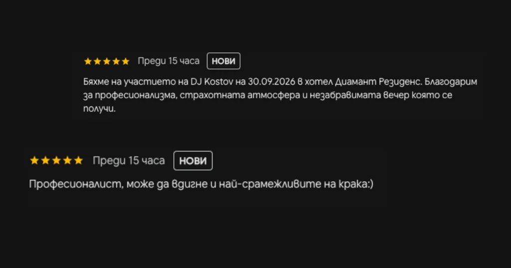 Отзиви от партито в  Hotel&SPA Diamant Residence 